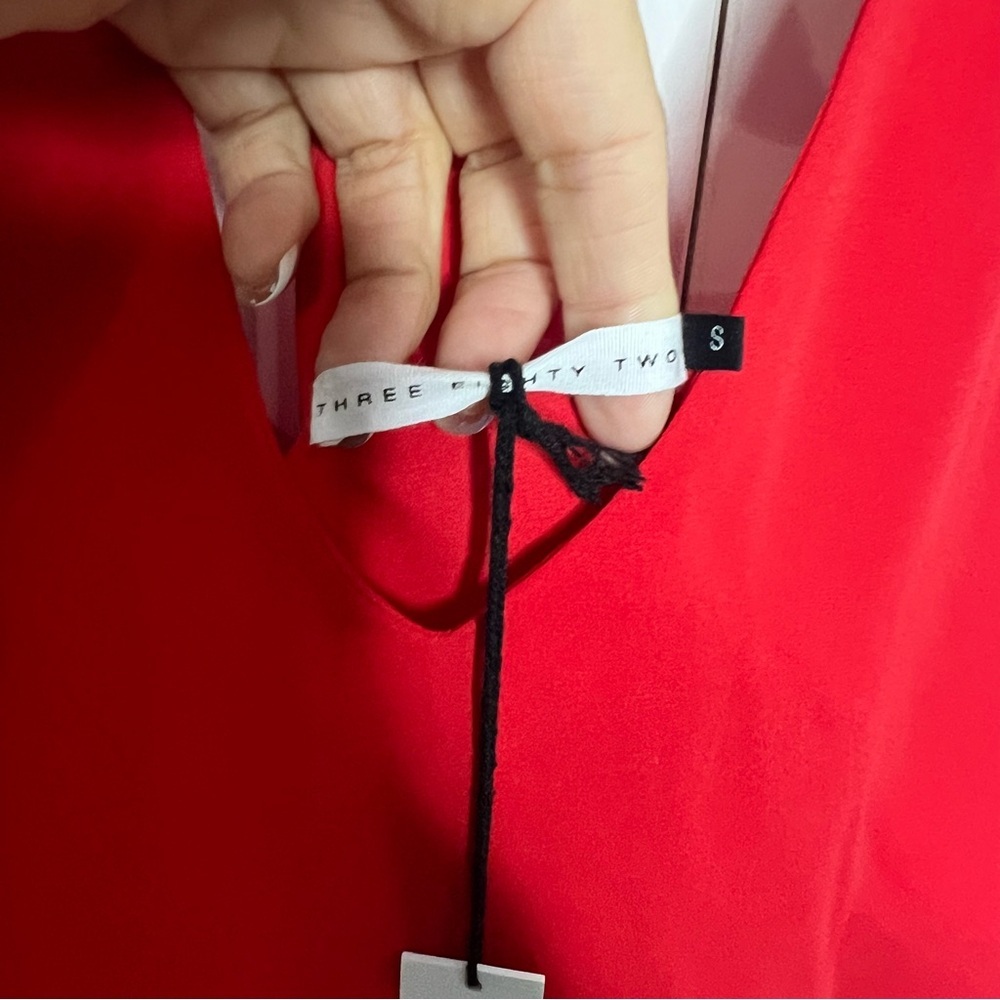 NWT Three Eighty Two Red Halter Tank Top | Size S | Flowy Keyhole Blouse - Picture 2 of 4